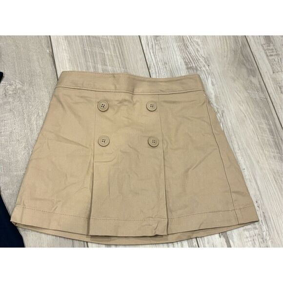 Old Navy school uniform tan and navy top and skirt, girls size S 6-7 - Picture 2 of 10